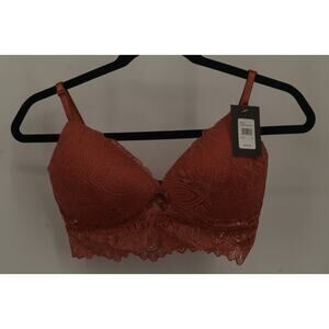 Frederick's of Hollywood Duce Pink Wireless Bra Finley Lace Pullover Bralette XL